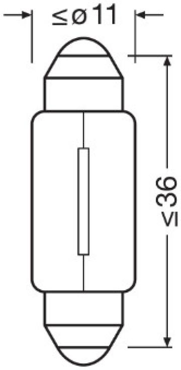 Bec camion 24V C5W original set 10 buc Osram