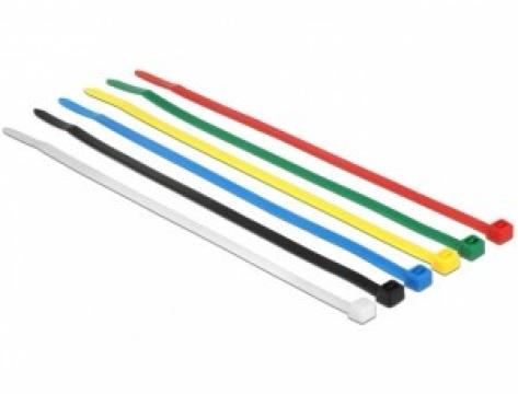 Colier plastic colorat (100 buc) / 4.5x280mm albastru