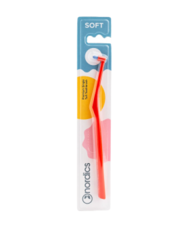 Periuta de dinti Single Tuft - moale - rosu, Nordics de la Supermarket Pentru Tine Srl