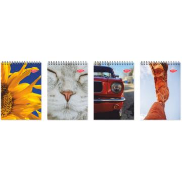 Bloc notes A6 spira 80 file Daco BN680DR de la Sanito Distribution Srl