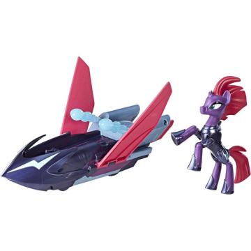 Figurina My Little Pony Tempest Shadow cu vehicul Sky Skiff
