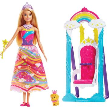 Papusa Barbie Dreamtopia, Leaganul curcubeu regal de la Novator Impex Srl