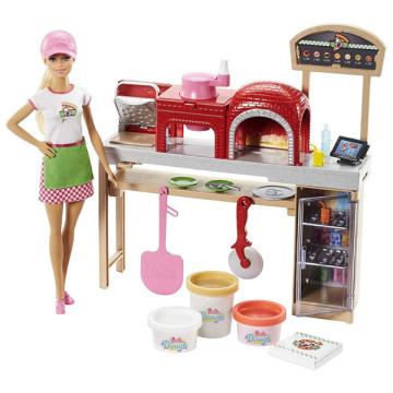 Jucarie set de joaca Barbie Papusa Barbie Pizza Chef