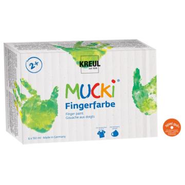 Joc desen Finger Paint Mucki, set 6 x 150 ml