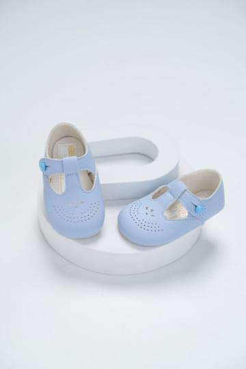 Pantofi botez B 080 - bleu de la Andreeatex