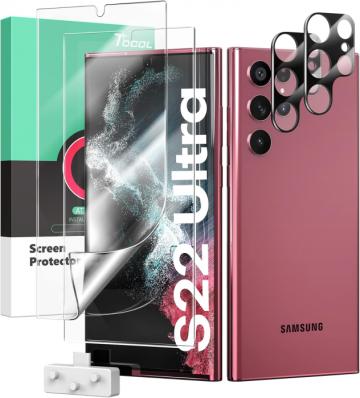 Folii din sticla pentru Samsung Galaxy S22 Ultra set 4 buc