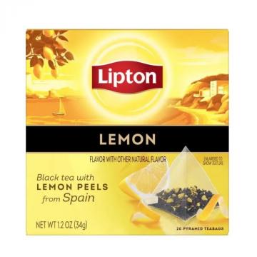 Ceai negru cu lamaie piramide Lipton Lemon 20x2.1g de la KraftAdvertising Srl
