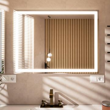 Oglinda de baie cu iluminare LED, touch si dezaburire 60x80