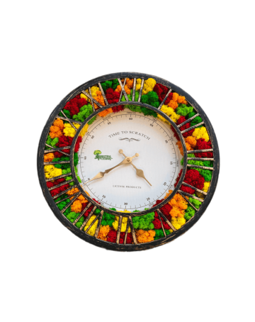 Ceas vintage Multicolor 3 cu licheni naturali de la Academart World Design Srl