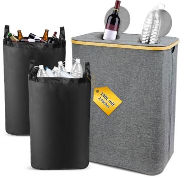 Cos pliabil pentru reciclare selectiva 2x70l