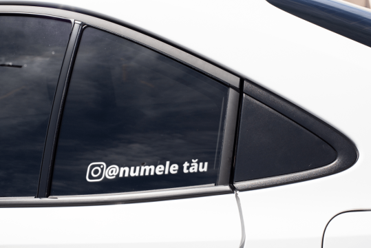 Sticker auto - nume pe instagram de la Elvis Fit Enterprises Srl