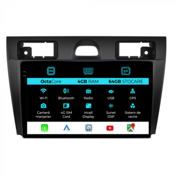 Navigatie dedicata Ford Fiesta (2006-2011), 9 inch, 4Gb Ram