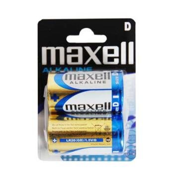 Baterie alcalina Maxell LR20 blister 2 buc