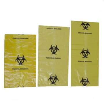 Saci gunoi galbeni Biohazard 20 litri, 50 bucati de la Sanito Distribution Srl