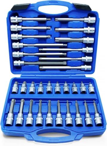 Trusa tubulare cu capete torx 32 piese T20-T70 de la Molifag Srl