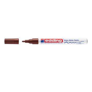 Marker permanent Edding 751 cu vopsea, varf 1-2 mm, maro
