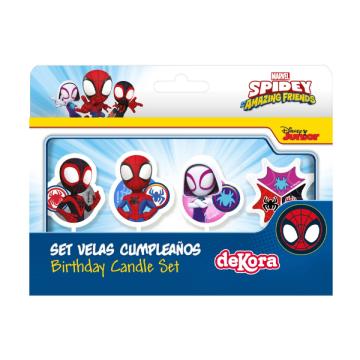Set lumanari Spidey and his Amazing Friends, 4 buc. - deKora