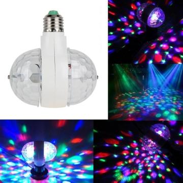 Bec rotativ dublu multicolor cu proiectie lumini disco 6