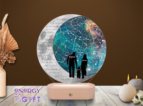 Lampa led 3D personalizata - Sky Map #201