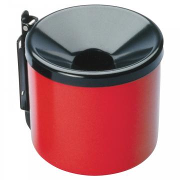 Scrumiera pentru perete, din otel lacuit rosu/negru, 9x10 cm de la Sanito Distribution Srl