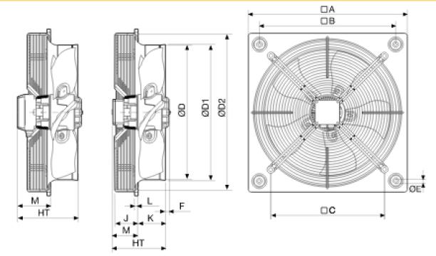 Ventilator axial HXTR/6-450