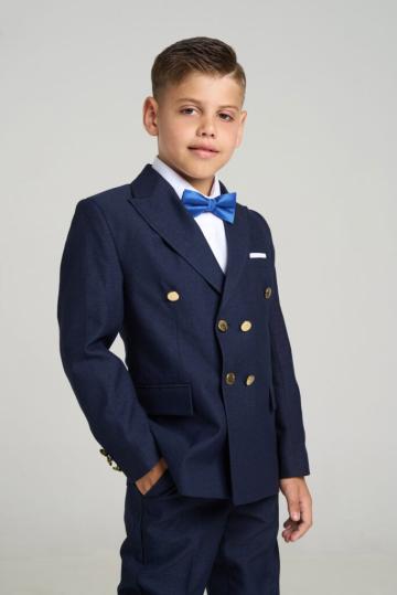 Set complet costum ceremonie baiat 6-12 ani - Navy - 5 piese