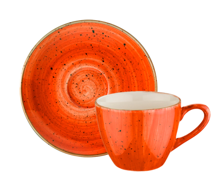 Ceasca si farfurioara din portelan Bonna Terracota 70ml