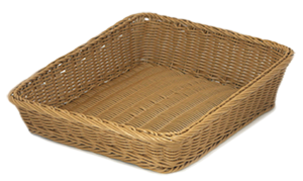 Cos poliratan 36x45xH12xh6cm pentru servire paine, Raki maro de la Kalina Textile SRL