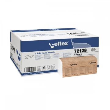 Prosoape pliate V Smart albe, 2 straturi, 25x22 cm de la Sanito Distribution Srl