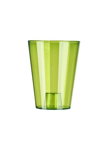 Ghiveci rotund orhidee plastic, verde transparent, 12x16,5cm