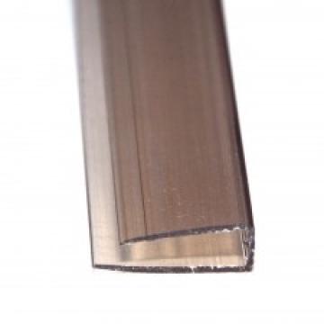 Profil policarbonat de capat U 8mm fumuriu / 2.1 m de la PDET Atlantic Distribution Srl