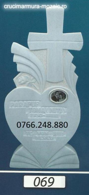 Cruce marmura 069 cap drept inima