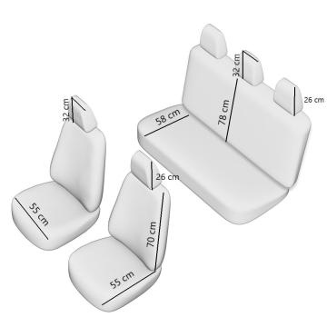 Set huse scaun premium Lux gri UMB1 de la Auto Care Store Srl