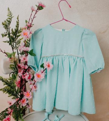 Rochita botez Paula aqua 3-6 luni de la Julies Boutique Srl