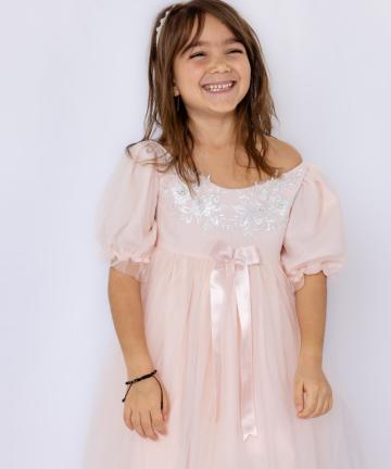Rochita tulle roz Rania 5-6 ani de la Julies Boutique Srl