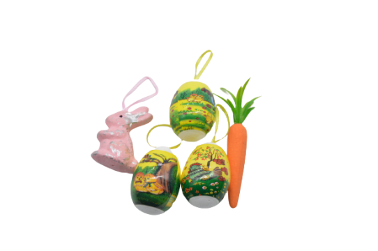 Set decoratiuni Paste cu oua, morcov, iepuras