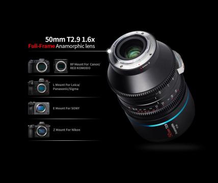Obiectiv Sirui 50mm T2.9 1.6x Full-Frame Anamorphic RF mount