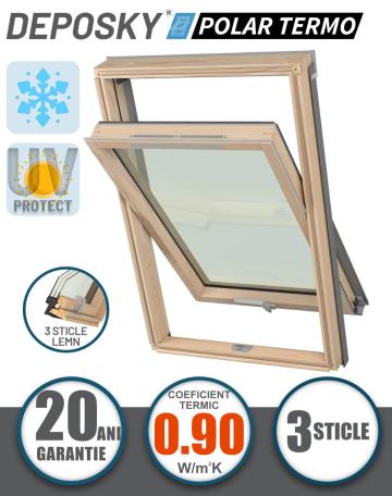 Fereastra mansarda Deposky Energy Plus 3 sticle, maner jos de la Deposib Expert Srl