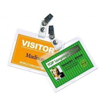 Ecuson in husa de plastic, cu clips