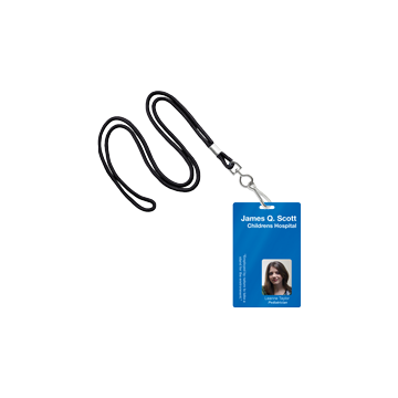 Ecuson rigid, laminat, cu lanyard