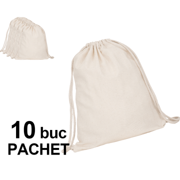 Rucsac bumbac natur, C8, 10 bucati de la Best Media Style Srl