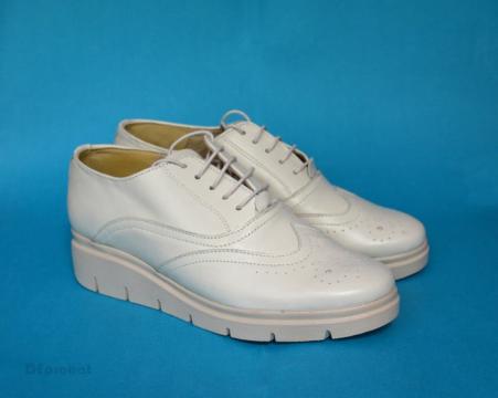 Pantofi dama bej nude casual-eleganti din piele, 38 de la Deprobat.ro