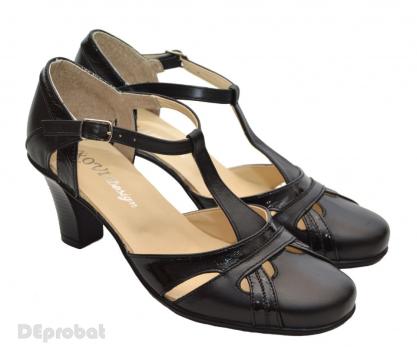 Pantofi dama piele naturala negri P12, 39