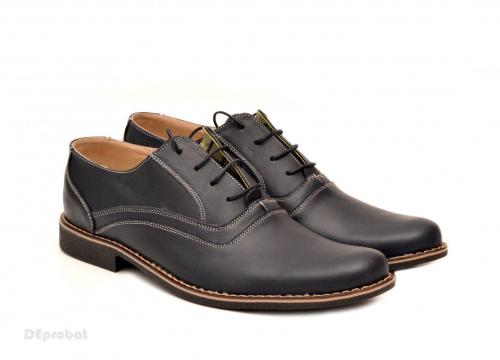 Pantofi barbati piele naturala bleumarin casual-eleganti de la Deprobat.ro