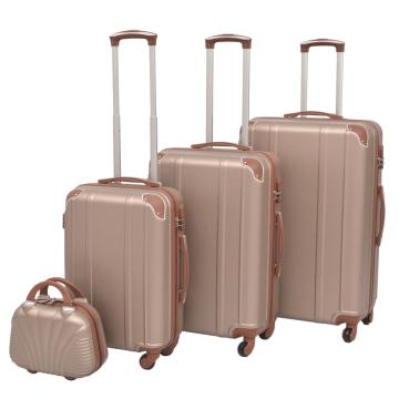 Set de valize trollere, culoare sampanie, 4 buc