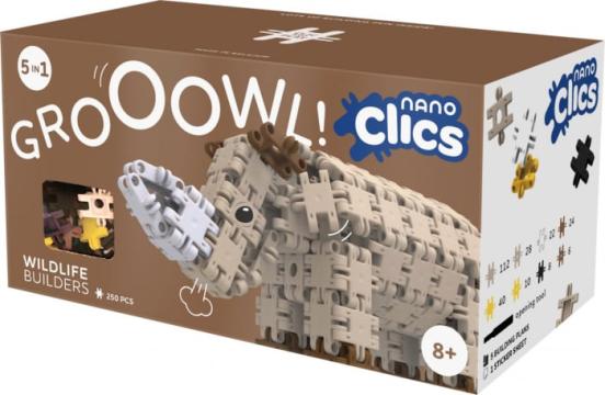Joc Nano Clics pentru construit animale salbatice 250 piese