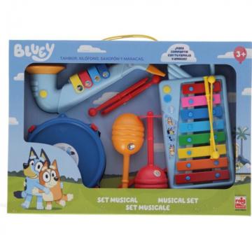 Jucarie set xilofon, tamburina, saxofon si Maracas Bluey