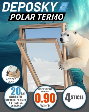 Fereastra mansarda Deposky Energy Plus 3 sticle, maner jos de la Deposib Expert Srl