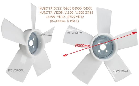 Ventilator (elice) Kubota D722, D905D1005, D1105, V1505
