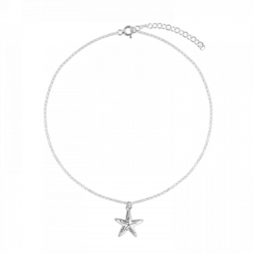 Bratara de picior din argint, stea de mare, 19 - 24 cm de la Atelier Lolit Srl
